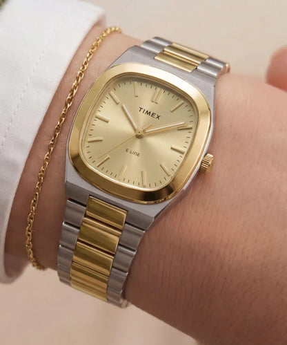 Timex® Quartz E Line 30mm Stainless Steel Bracelet Watch TW6A00800