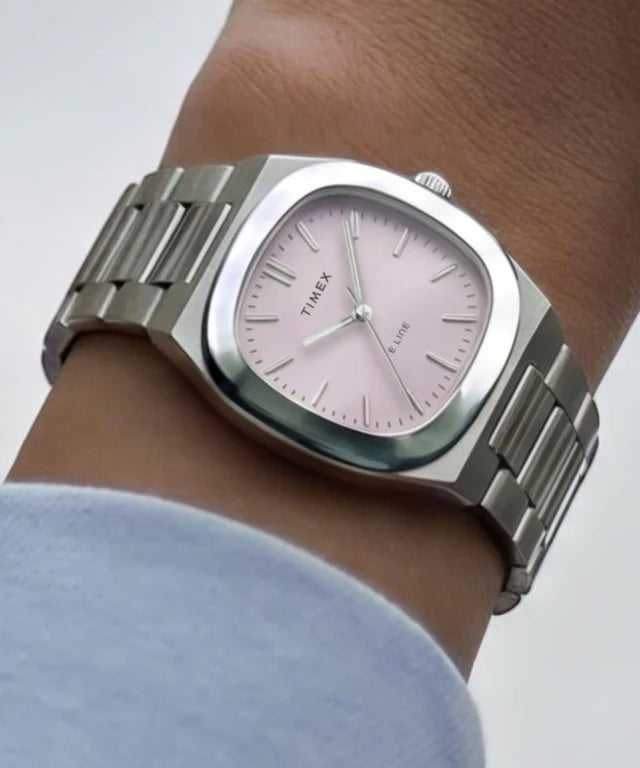 Timex® Quartz E Line 30mm Stainless Steel Bracelet Watch TW6A01000