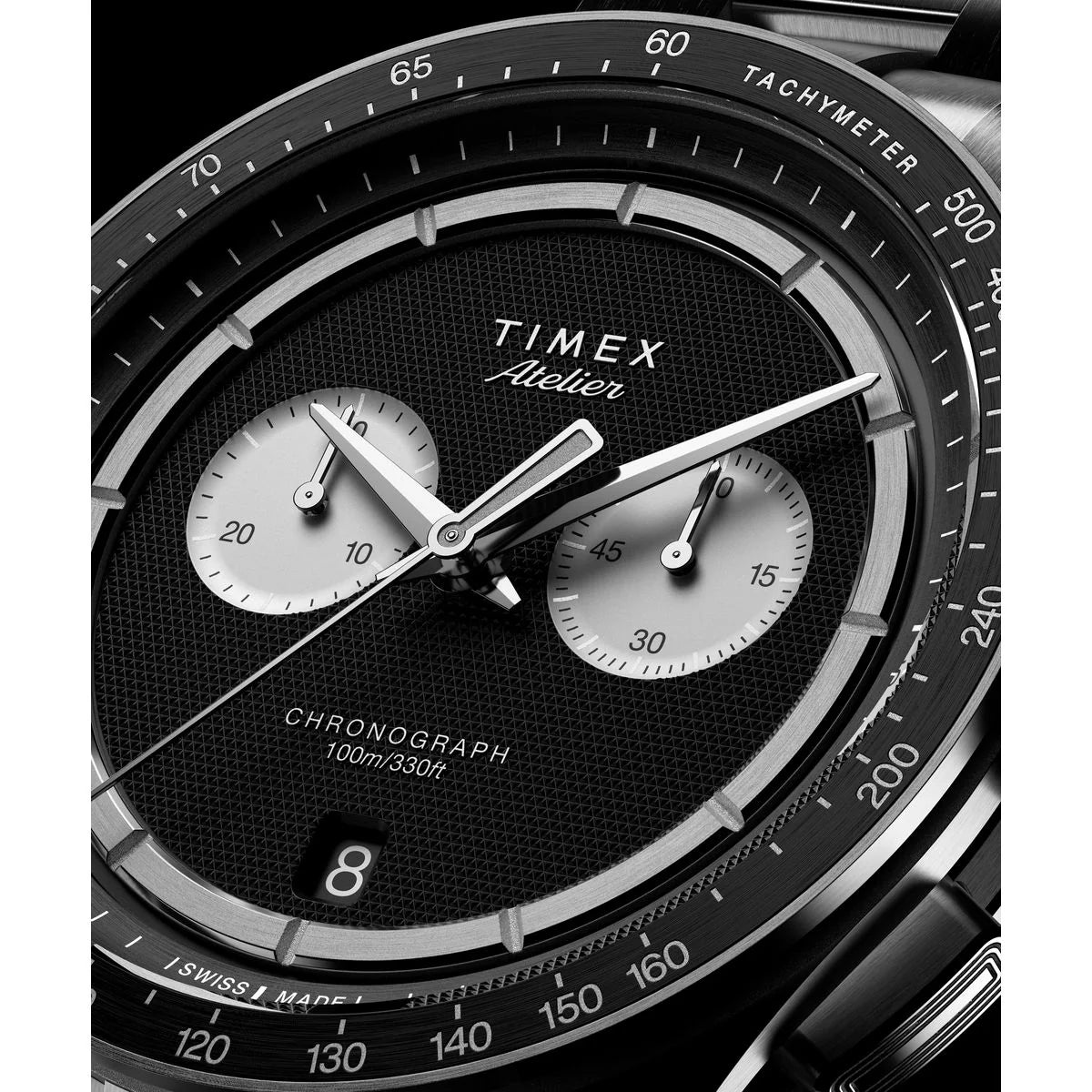 Timex Atelier Chronograph Quartz M1q  40mm Swiss Made Stainless Steel Bracelet