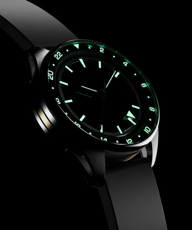 Timex Atelier GMT Première M1a 38mm Swiss Made Automatic NBR Synthetic Rubber Strap