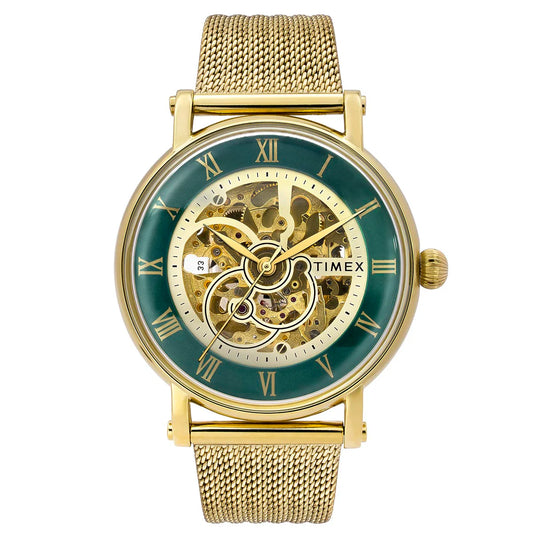 TIMEX Green Round Dial Automatic Men's Watch - TWEG16721