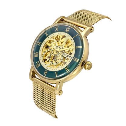 TIMEX Green Round Dial Automatic Men's Watch - TWEG16721