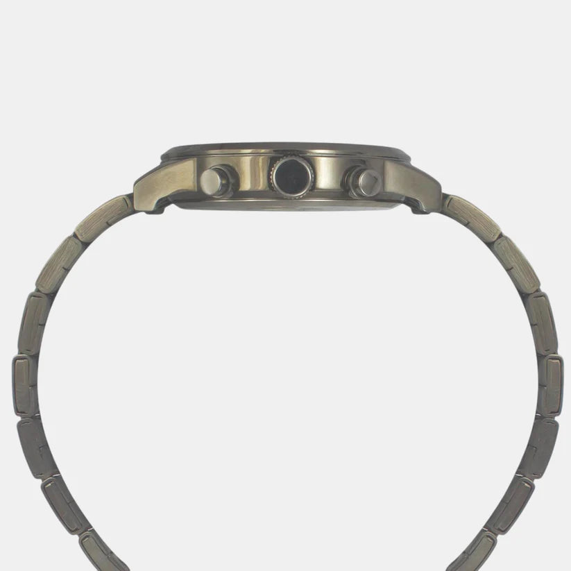 Timex Fashion Men Quartz Orange Dial Chronograph Stainless Steel Watch TWEG19932