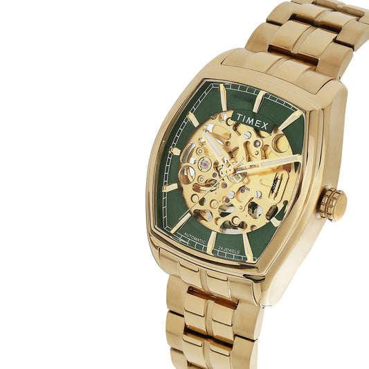 TIMEX Men Green Rectangle Dial Analog Automatic Watch - TWEG25902