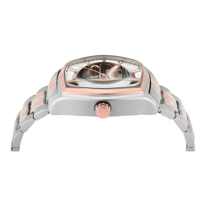 TIMEX Men Silver Rectangle Dial Analog Automatic Watch - TWEG25903