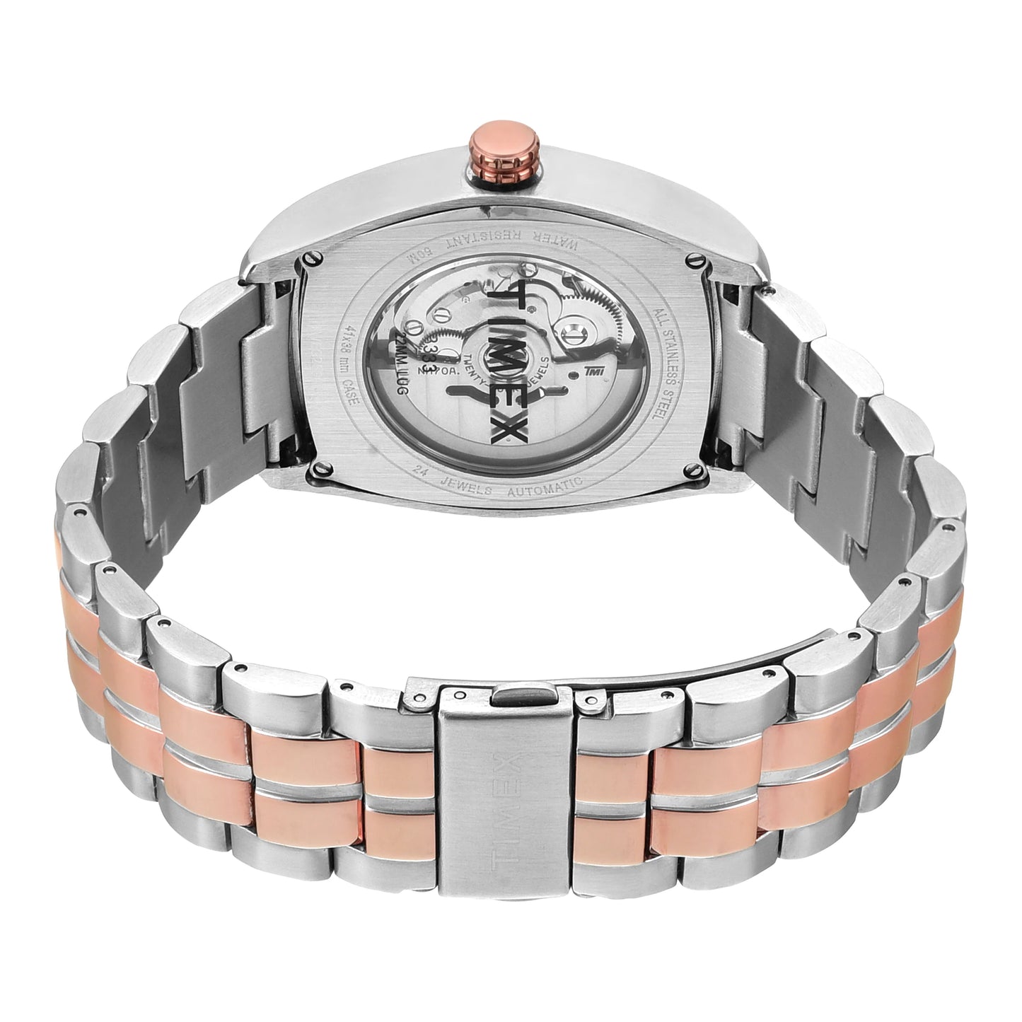 TIMEX Men Silver Rectangle Dial Analog Automatic Watch - TWEG25903