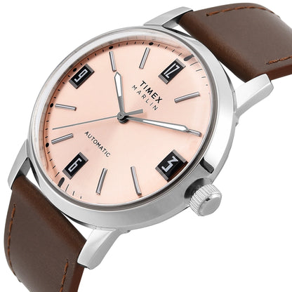 TIMEX MARLIN Pink Round Dial Mechanical Automatic Men's Watch - TWEG26701