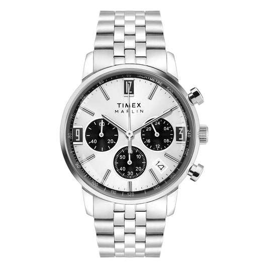 TIMEX MARLIN Silver-Tone Round Dial Analog Men's Watch - TWEG26704