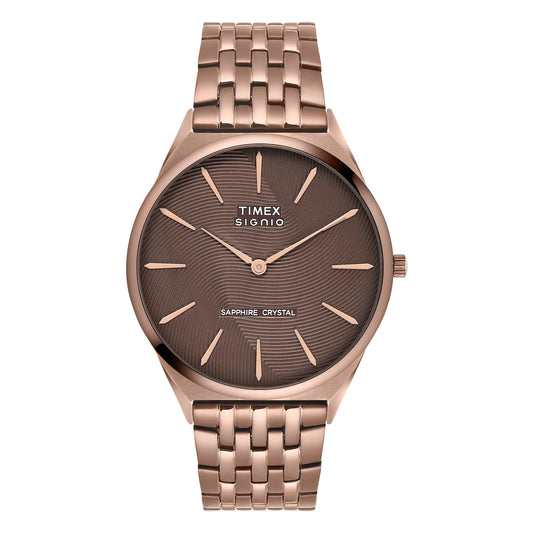 Timex Signio Round 40mm Brown Dial Analog Men Watch - TWEG34202