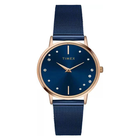TIMEX Round 32mm Blue Dial Analog Watch  - For Women TWEL15604