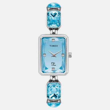 Timex Fria Women Quartz Blue Dial Analog Brass Watch TWEL16904