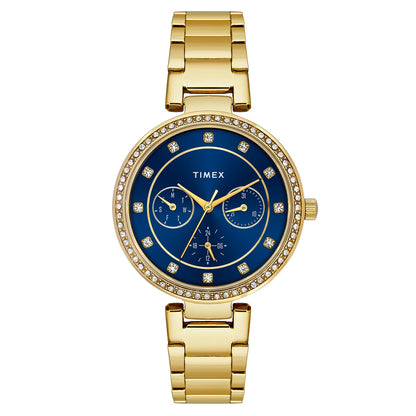 TIMEX Blue Round Dial Analog Women's Watch - TWEL18709
