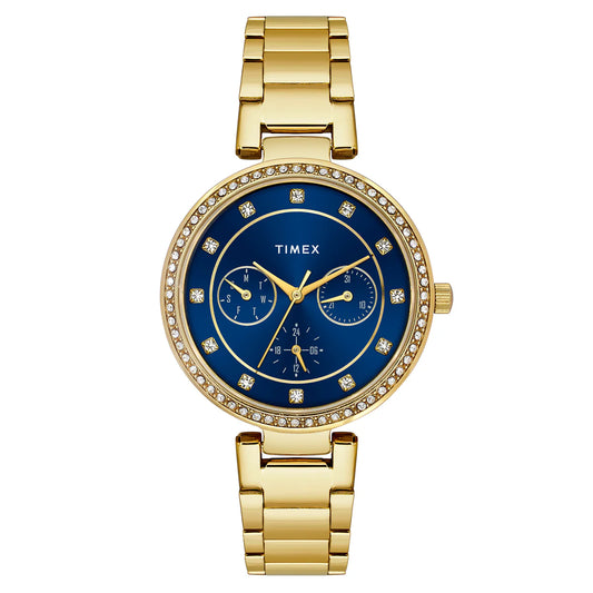 TIMEX Blue Round Dial Analog Women's Watch - TWEL18709
