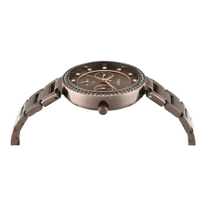 TIMEX Brown Round Dial Analog Women's Watch - TWEL18722