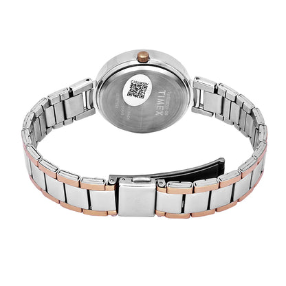 TIMEX Silver Round Dial Analog Women's Watch - TWEL18723