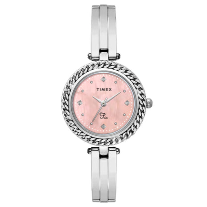 TIMEX Fria Pink Round Dial Analog Women's Watch - TWEL24100