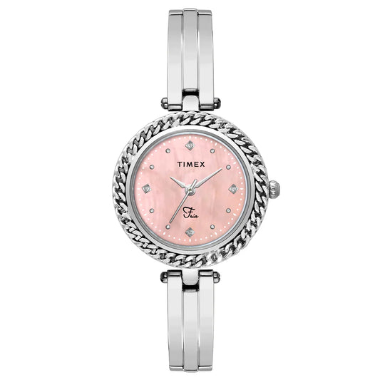 TIMEX Fria Pink Round Dial Analog Women's Watch - TWEL24100