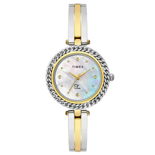 TIMEX Fria White Round Dial Analog Women's Watch - TWEL24101