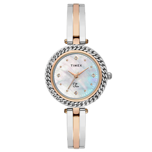 TIMEX Fria White Round Dial Analog Women's Watch - TWEL24102