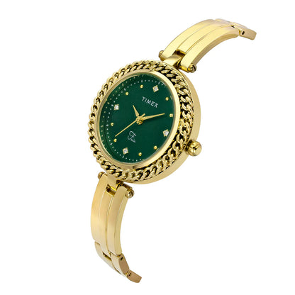 TIMEX Fria Green Round Dial Analog Women's Watch - TWEL24103