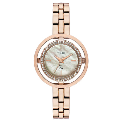 TIMEX Fria White Round Dial Analog Women's Watch - TWEL24300