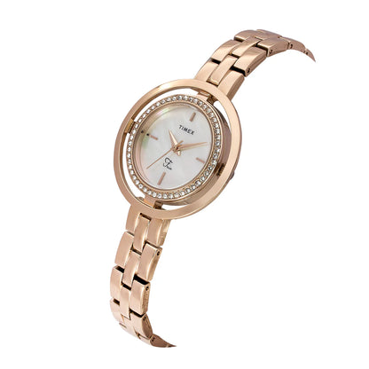 TIMEX Fria White Round Dial Analog Women's Watch - TWEL24300
