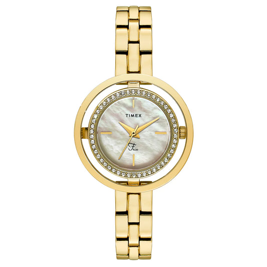 TIMEX Fria White Round Dial Analog Women's Watch - TWEL24301