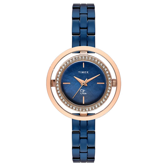 TIMEX Fria Blue Round Dial Analog Women's Watch - TWEL24302
