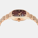 Timex Trendline Women Quartz Burgundy Dial Analog Stainless Steel Watch TWEL27300