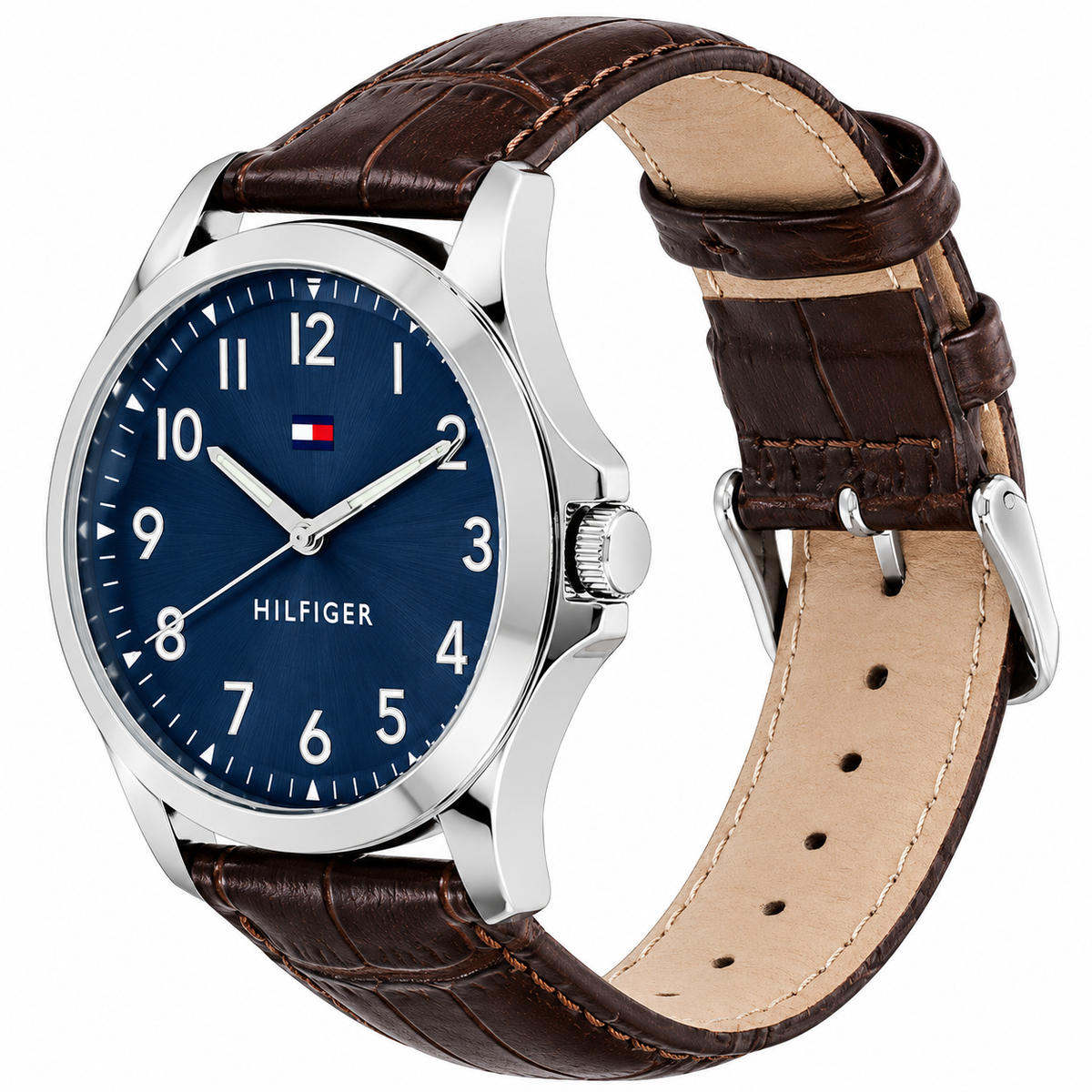Tommy Hilfiger Quartz Analog Blue Dial Leather Strap Watch for Men th1791449w