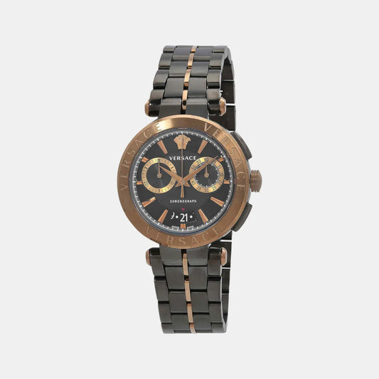 Versace Aion Men Quartz Black Dial Chronograph Stainless Steel Watch VE1D02023