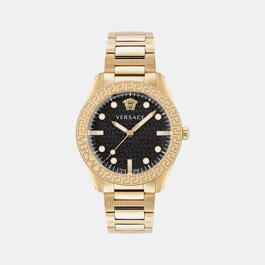 Versace Men's Black Analog Stainless Steel Watch VE2T00522