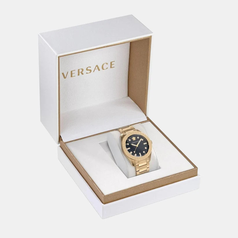 Versace Men's Black Analog Stainless Steel Watch VE2T00522