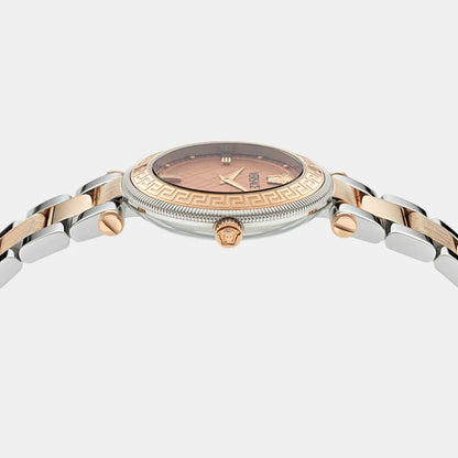 Versace Women Quartz Rose Gold Dial Analog Stainless Steel Watch VE8B00424