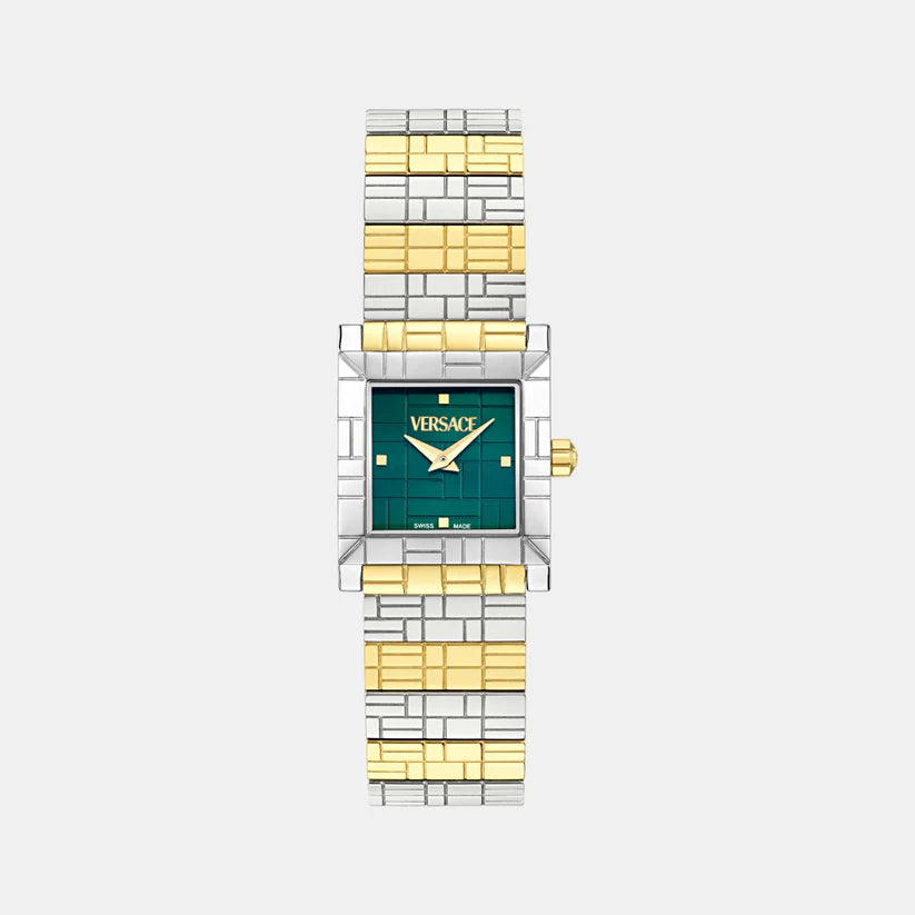Versace Women Quartz Green Dial Analog Stainless Steel Watch VE9B00124