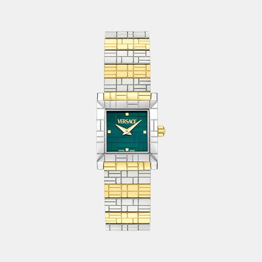 Versace Women Quartz Green Dial Analog Stainless Steel Watch VE9B00124