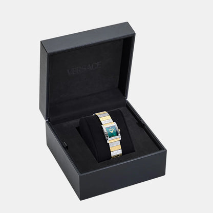 Versace Women Quartz Green Dial Analog Stainless Steel Watch VE9B00124