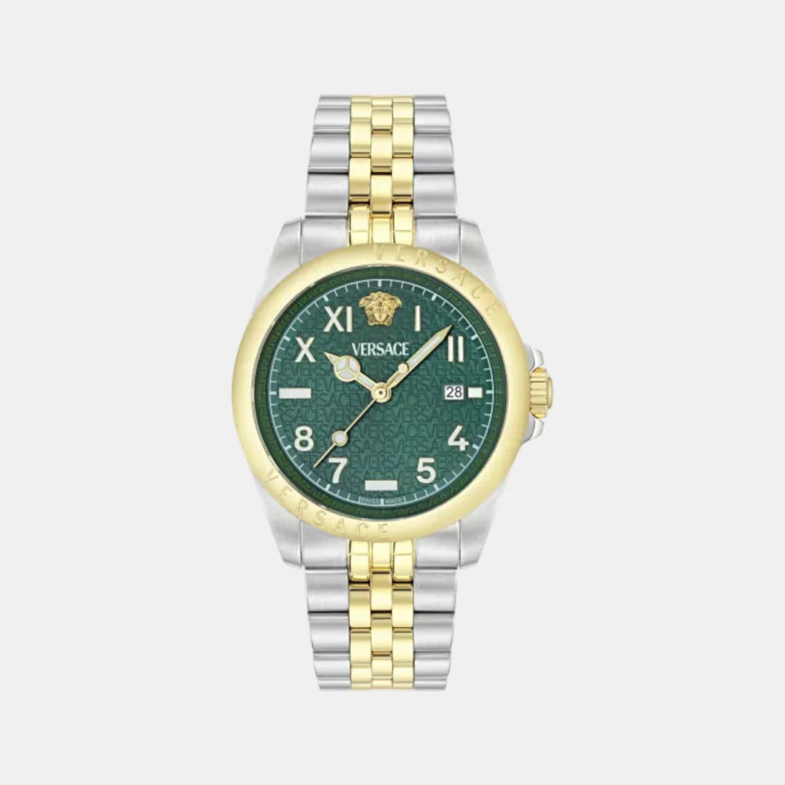 Versace Anteo Men Quartz Green Dial Analog Stainless Steel Watch VE9H00524