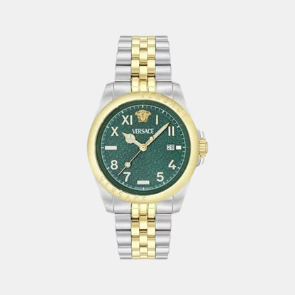 Versace Anteo Men Quartz Green Dial Analog Stainless Steel Watch VE9H00524