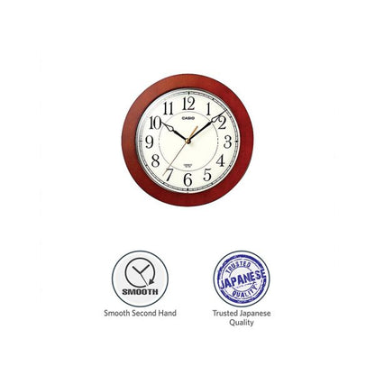 Casio WCL13 IQ-126-5DF Wall Clock ÃƒÆ’Ã‚Â¢Ã¢â€šÂ¬Ã…Â¡Ã‚Â¬Ã¢â‚¬Å¡Ã‚Â¬Ãƒâ€¦Ã¢â‚¬Å“ Dark Brown Wood