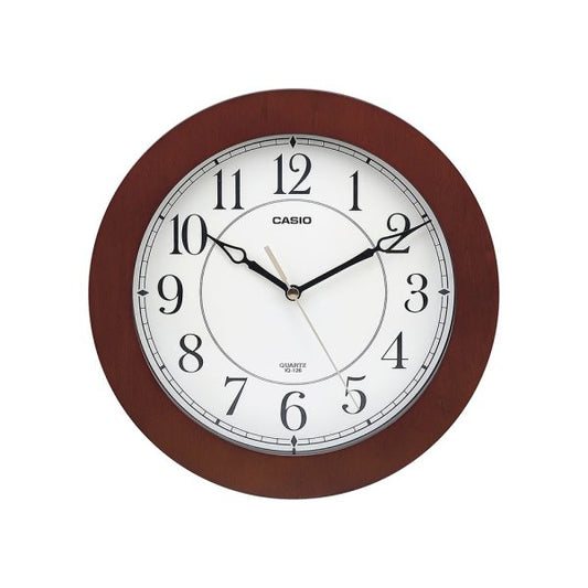 Casio WCL13 IQ-126-5DF Wall Clock ÃƒÆ’Ã‚Â¢Ã¢â€šÂ¬Ã…Â¡Ã‚Â¬Ã¢â‚¬Å¡Ã‚Â¬Ãƒâ€¦Ã¢â‚¬Å“ Dark Brown Wood