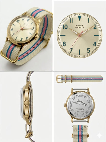 TIMEX Marlin 34MM Fabric Strap Watch Men - TW2Y49800UJ