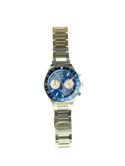 Q TIMEX CONTINENTAL CHRONOGRAPH 40MM  STAINLESS STEEL BRACELET WATCH TW2Y55900UJ