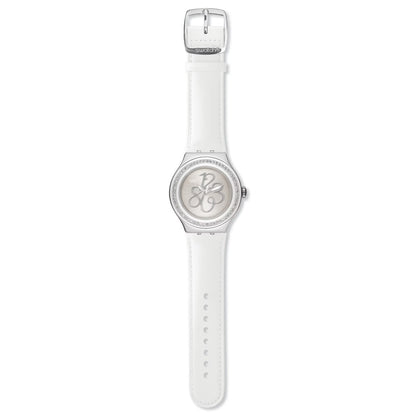 Swatch watch Irony White Leather Swiss Model YNS107