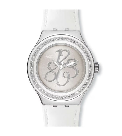 Swatch watch Irony White Leather Swiss Model YNS107