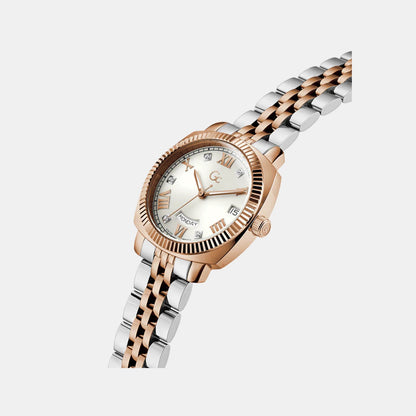 Flair Coussin Women Quartz White Dial Analog Stainless Steel Watch Z44003L1MF