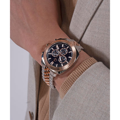 Flair Coussin Men Quartz Black Dial Chronograph Stainless Steel Watch Z46001G2Mf