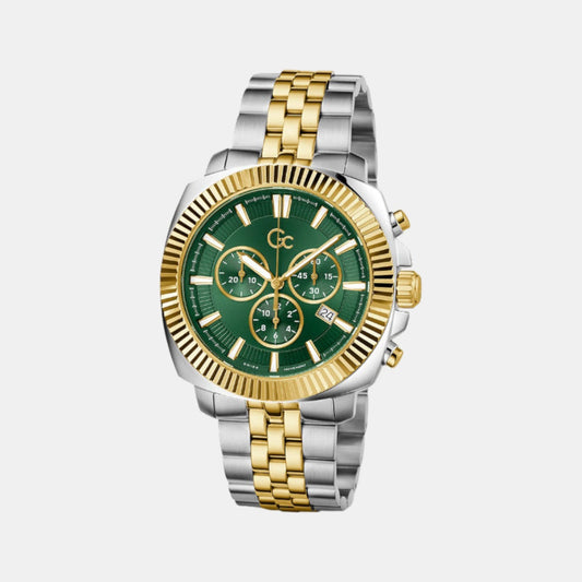 Flair Coussin Men Quartz Green Dial Chronograph Stainless Steel Watch Z46002G9Mf