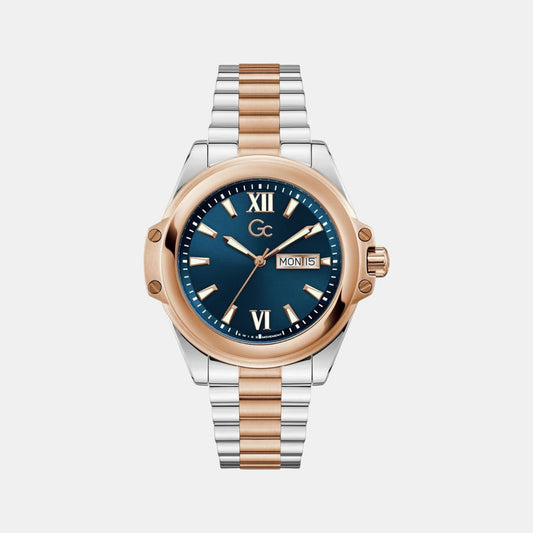 Bolt Men Quartz Blue Dial Analog Stainless Steel Watch Z60001G7
