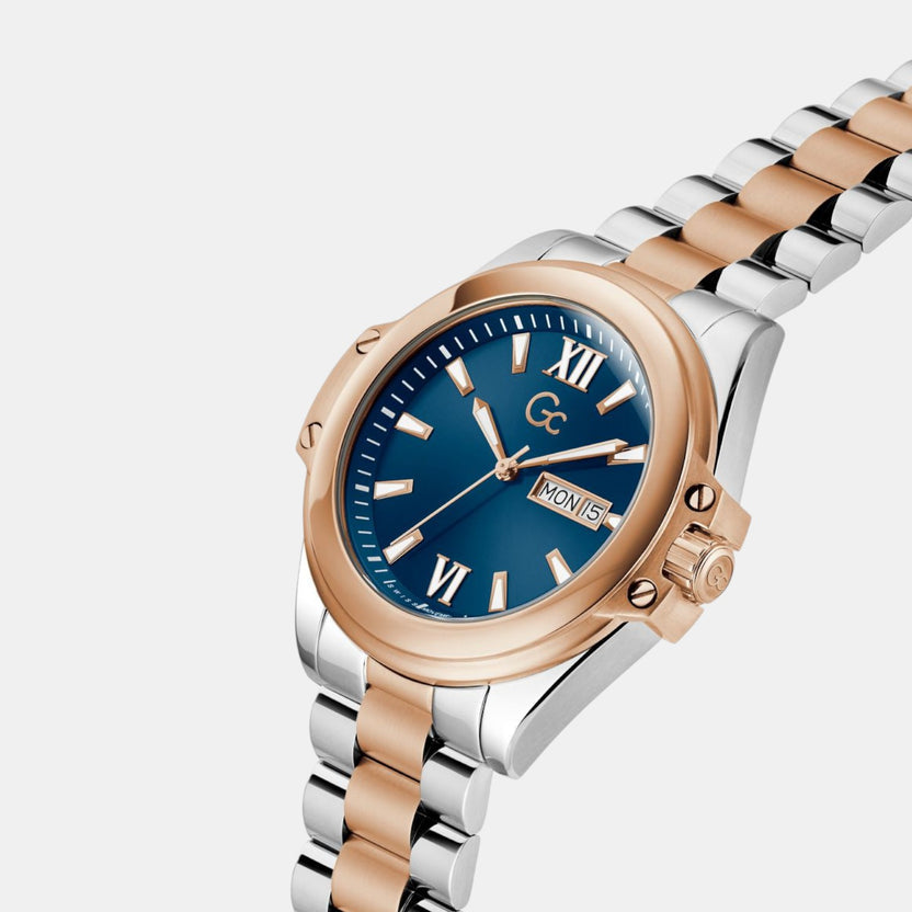 Bolt Men Quartz Blue Dial Analog Stainless Steel Watch Z60001G7